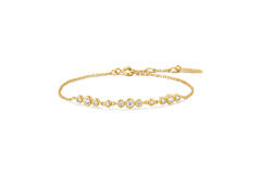  Luna Gaze - Link bracelets - Silver / 14kt GP - Zirconia - 18,5cm